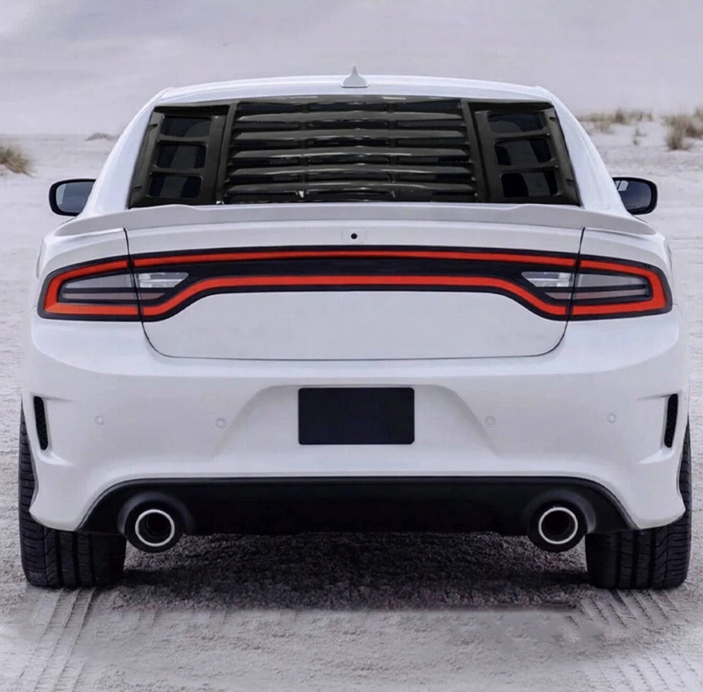 MP CONCEPTS REAR WINDOW LOUVERS GLOSS BLACK - DODGE CHARGER (2011–2023)