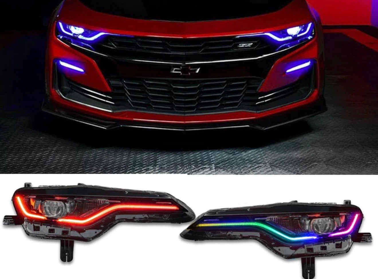 RGBW Demon Eye LED Projector Headlights – Chevrolet Camaro RS & SS 2019-2024