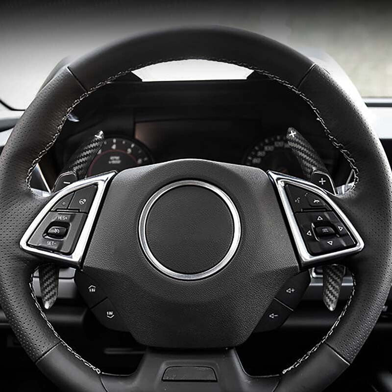 CARBON FIBER STEERING WHEEL SHIFT PADDLE COVERS - CHEVROLET CAMARO (2016–2019)