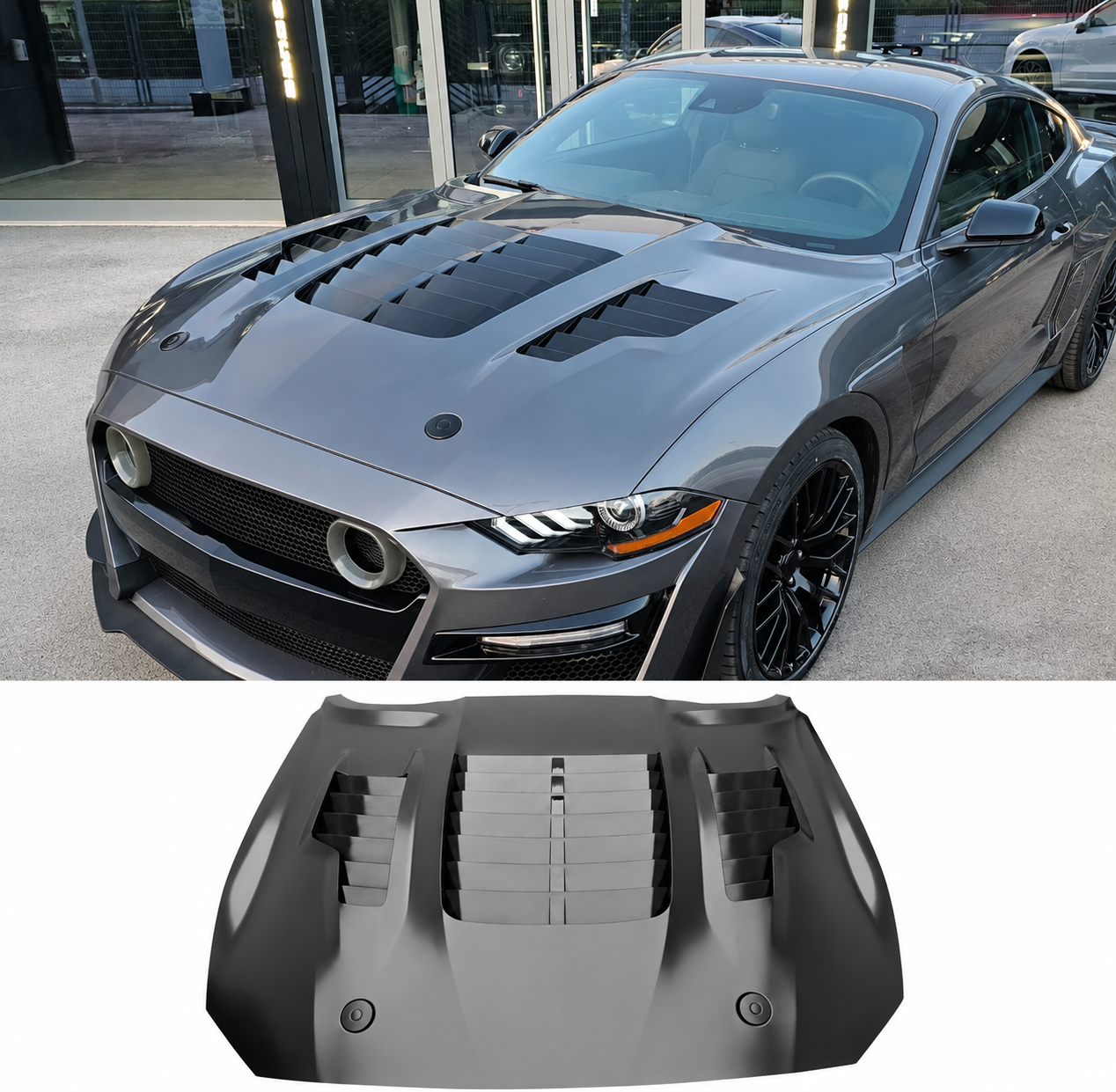 SHELBY STYLE FRONT HOOD / ENGINE BONNET - FORD MUSTANG (2018–2023)