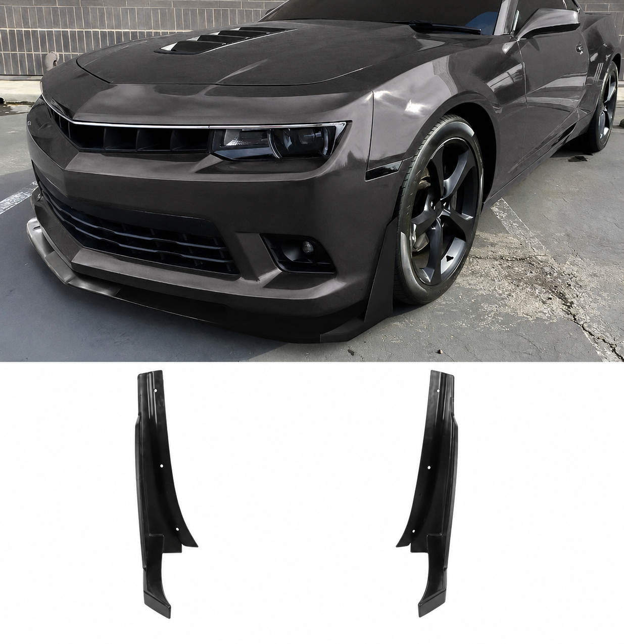1LE STYLE FRONT BUMPER SIDE SPLITTER WINGLETS - CHEVROLET CAMARO SS (2014–2015)