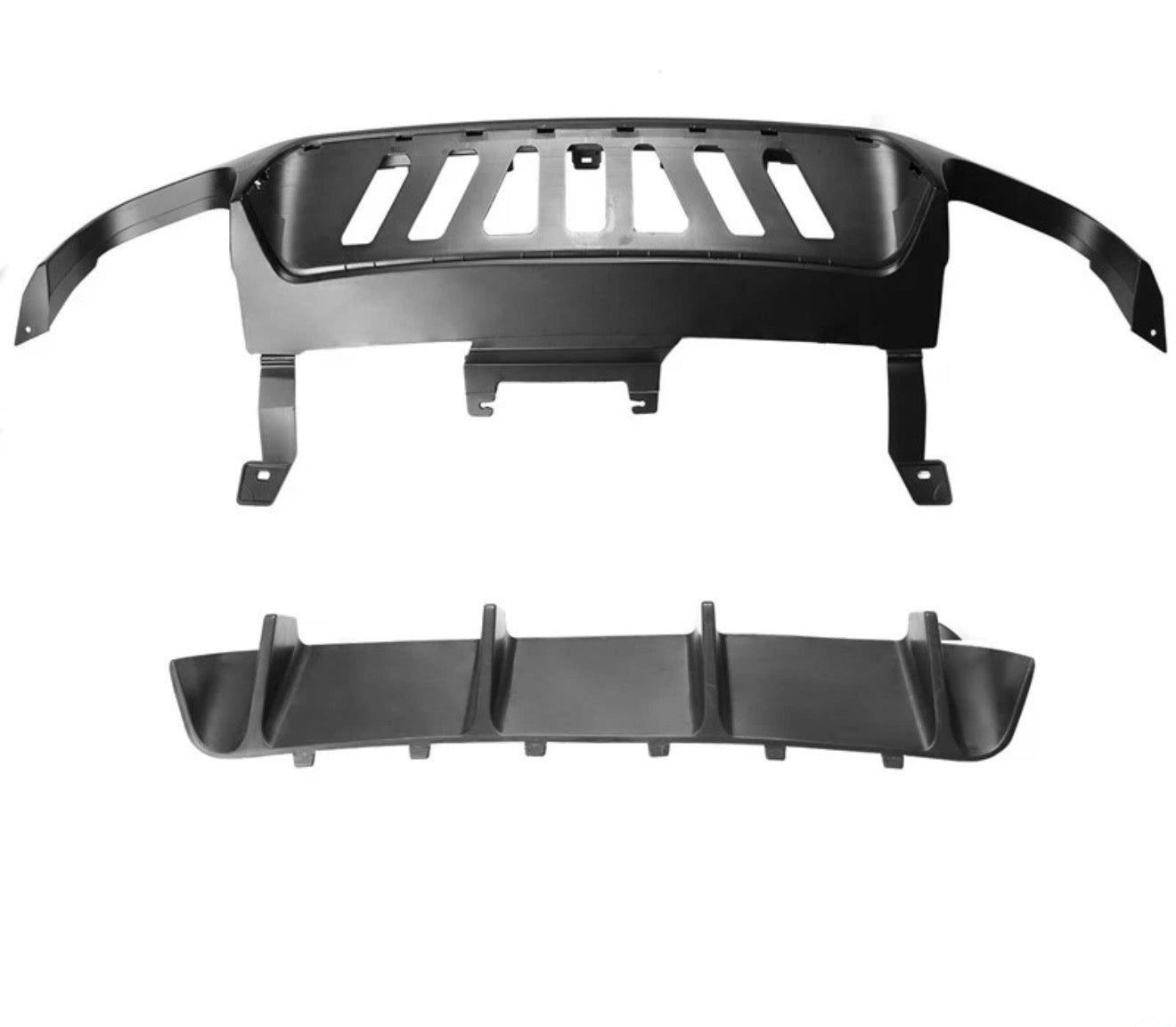 V2 MATTE BLACK REAR DIFFUSER - FORD MUSTANG GT500 (2013–2014)