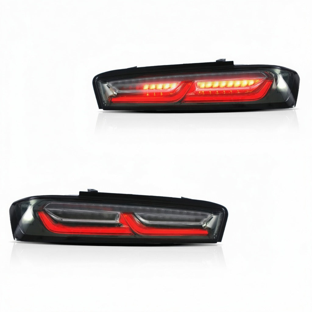 SMOKE LED TAILLIGHTS WITH RED SEQUENTIAL TURN INDICATORS - CHEVROLET CAMARO (2016–2018)