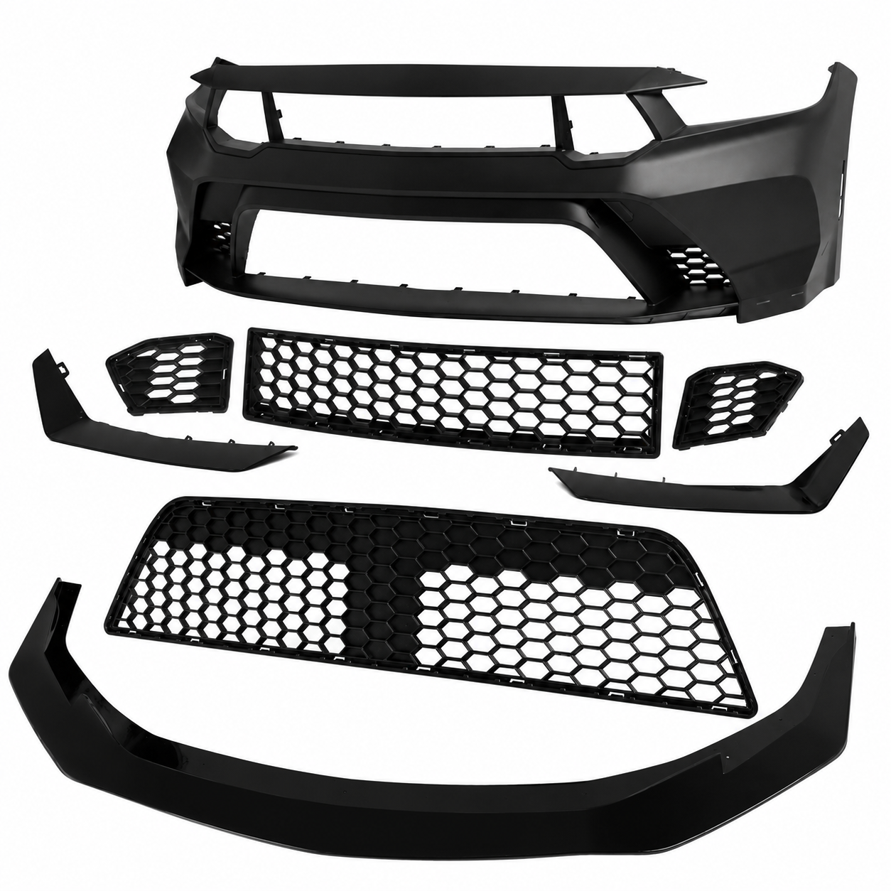 GTD STYLE FRONT BUMPER COVER CONVERSION + FRONT LIP - FORD MUSTANG (2024-2026)