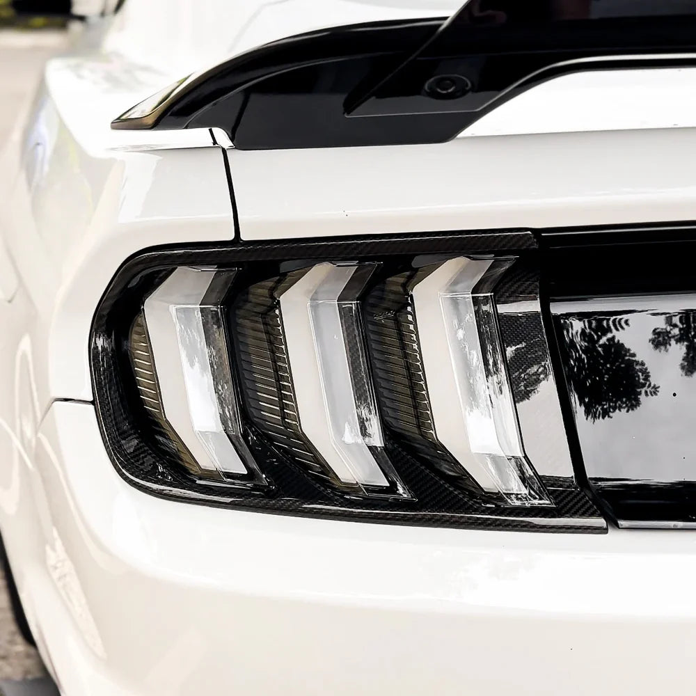 CARBON FIBER TAIL LIGHT TRIM - FORD MUSTANG (2015–2023)