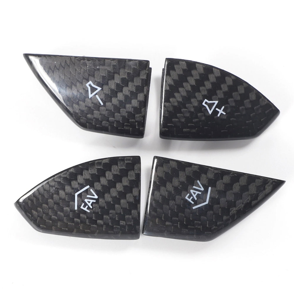 Carbon Fiber Steering Wheel Volume Button Cover Trim - Chevrolet Corvette C7 (2014–2019)