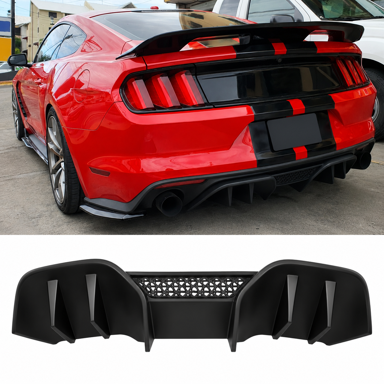 MP CONCEPTS V2 REAR DIFFUSER - FORD MUSTANG (2015–2017)