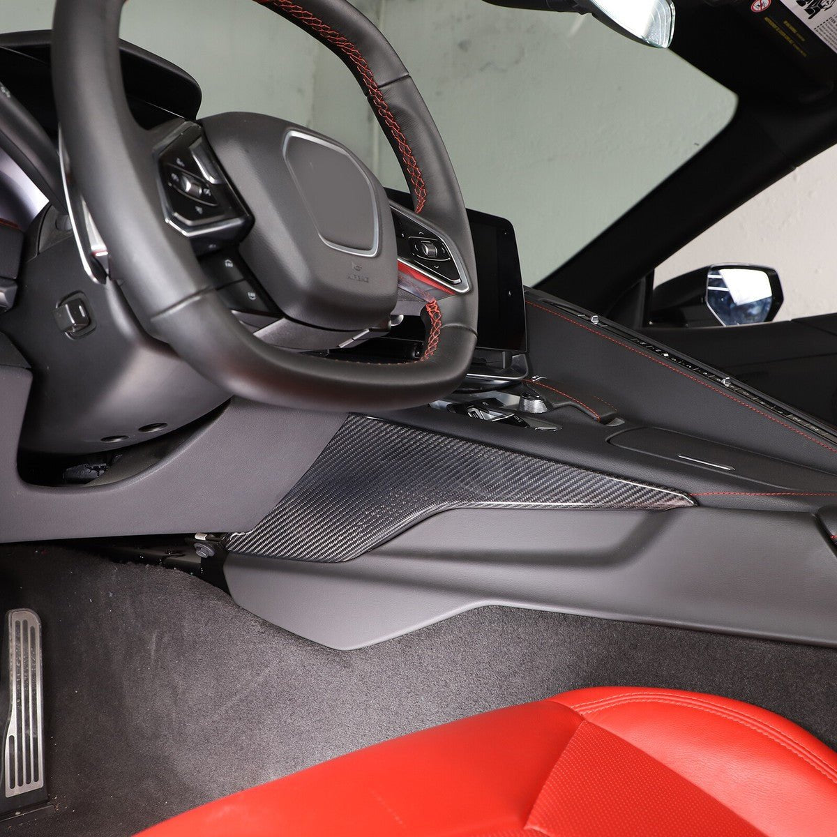 2026+ Chevrolet Corvette C8 Carbon Fiber Center Console Side Trim Covers