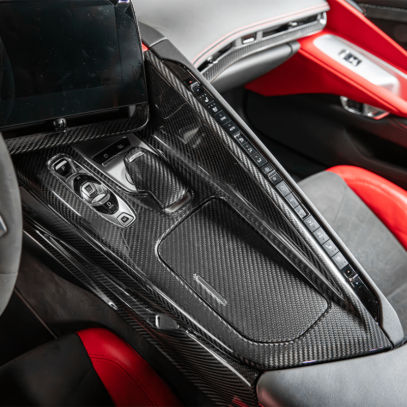Chevrolet Corvette C8 Carbon Fiber Center Console Trim