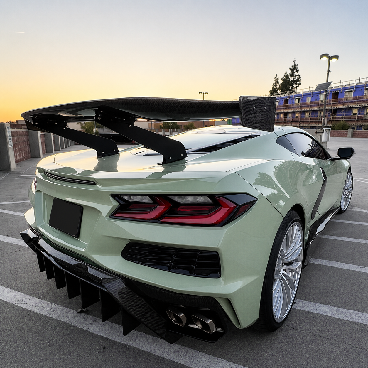 2020–2026 Chevrolet Corvette C8 GTR Style Carbon Fiber Rear Wing