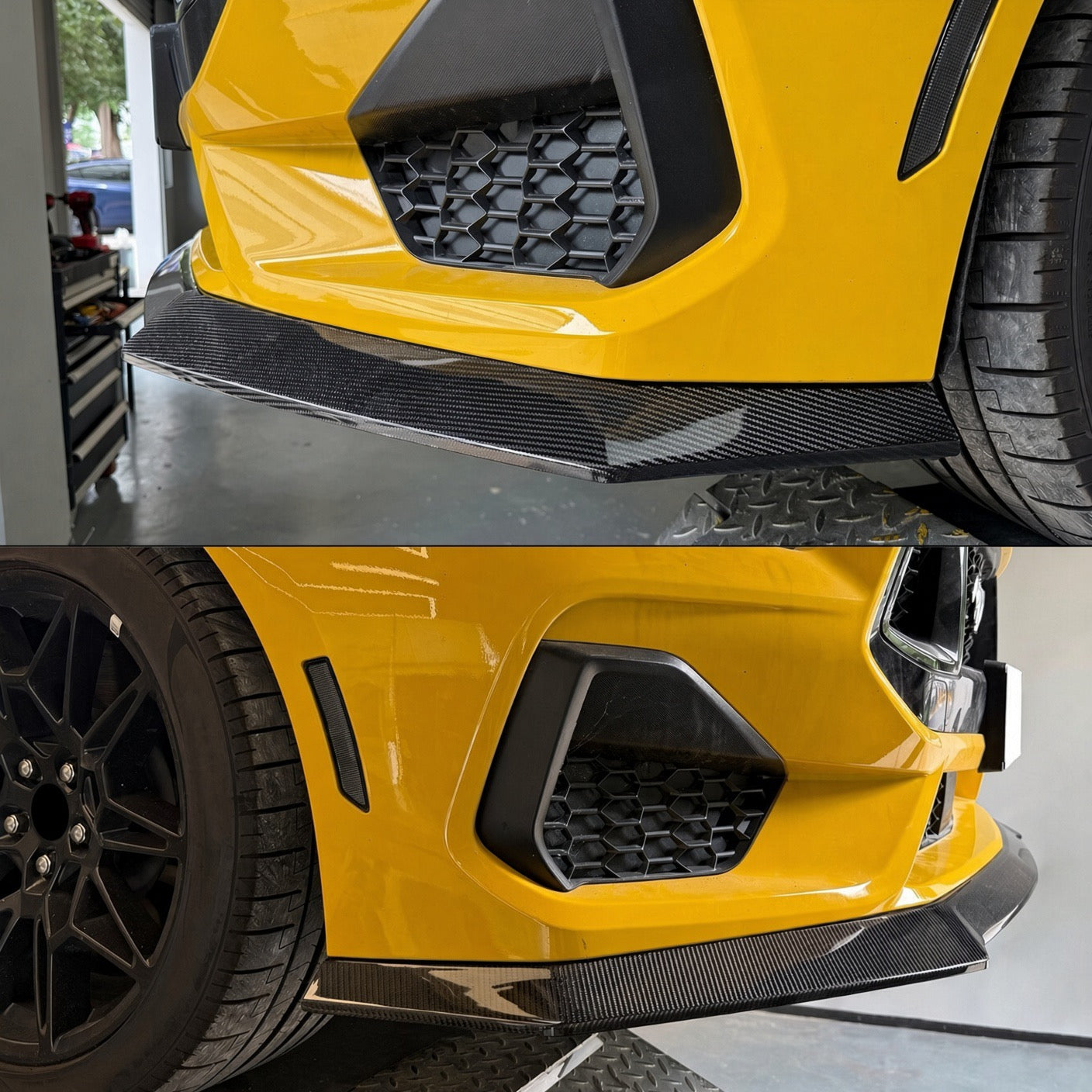 AAD CARBON FIBER FRONT BUMPER LIP - FORD MUSTANG ECOBOOST / GT (2024–2025)