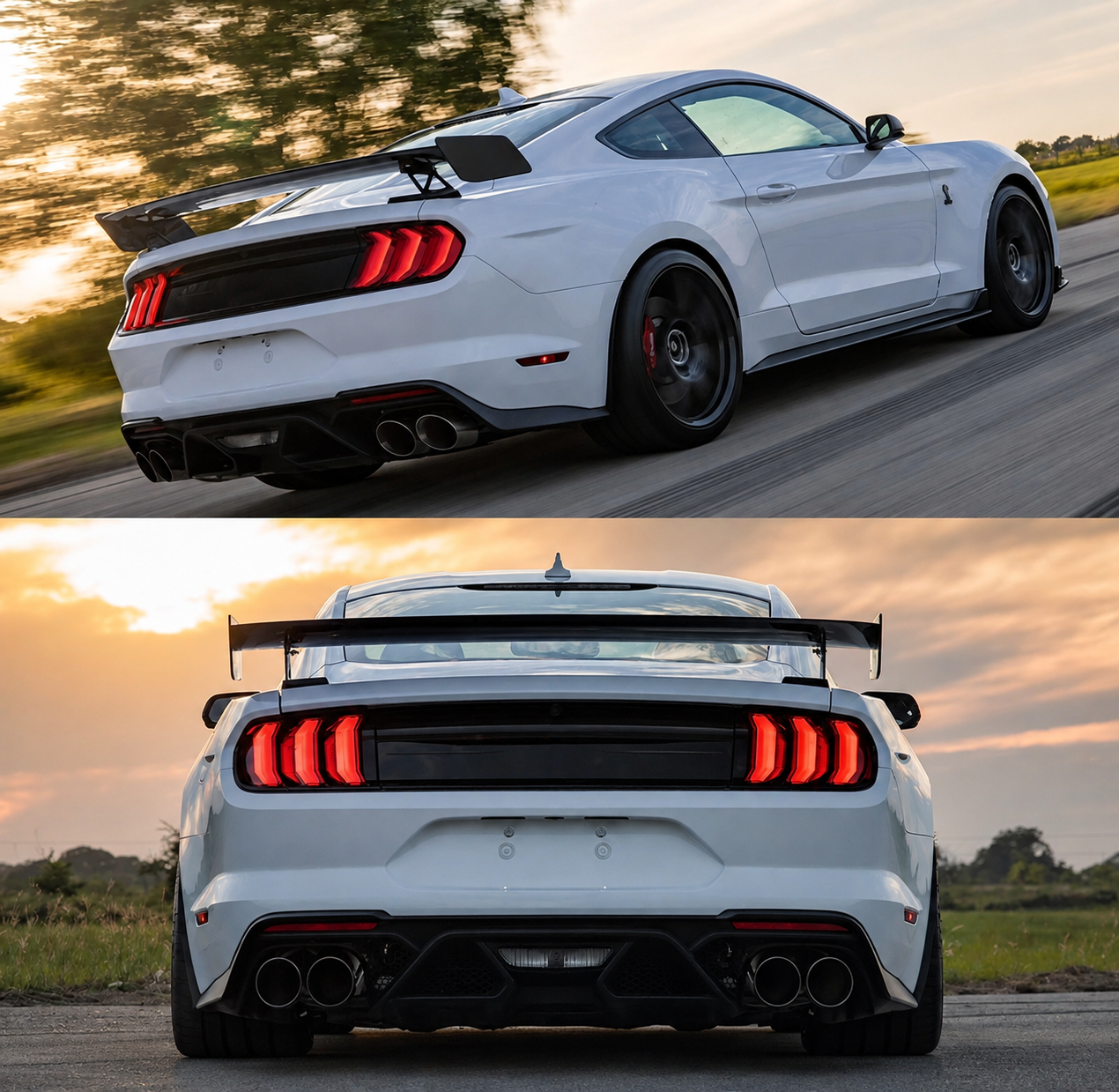 GT500 PERFORMANCE STYLE MATTE BLACK REAR SPOILER - FORD MUSTANG (2015–2023)