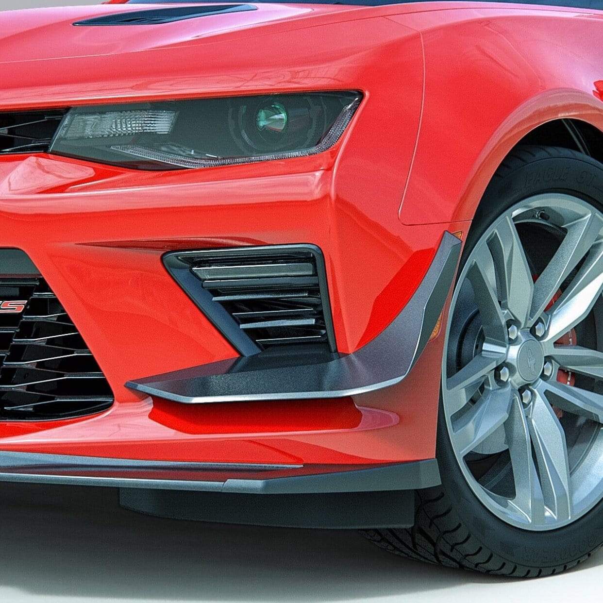 AAD STYLE FRONT BUMPER SPLITTER CANARDS - CHEVROLET CAMARO SS (2016–2018)