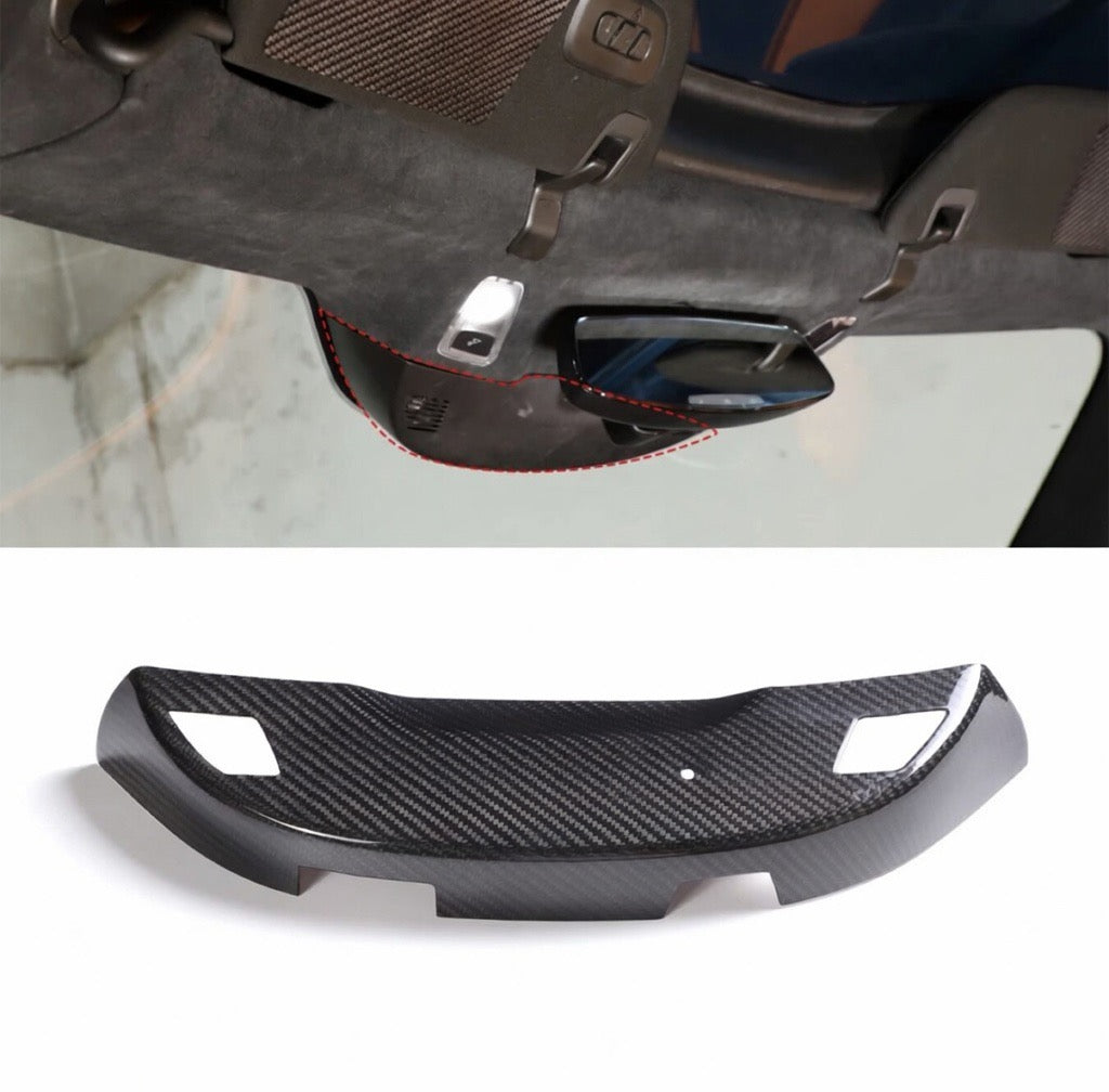 CARBON FIBER INTERIOR REARVIEW MIRROR BASE COVER TRIM - CHEVROLET CORVETTE C7 (2014–2019)