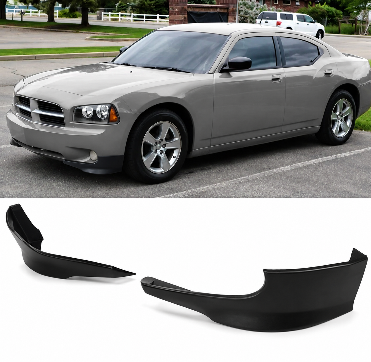 MAXTON DESIGN 2PCS FRONT BUMPER LIP - DODGE CHARGER (2006–2010)
