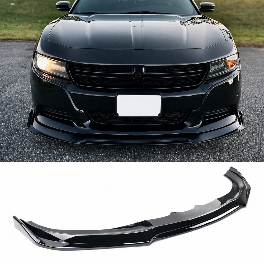 2015–2023 Dodge Charger 3-Piece Front Bumper Lip Lower Diffuser
