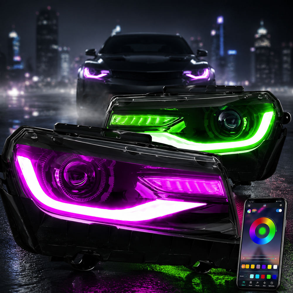 AAD Style RGB LED Headlights – Chevrolet Camaro 2014-2015