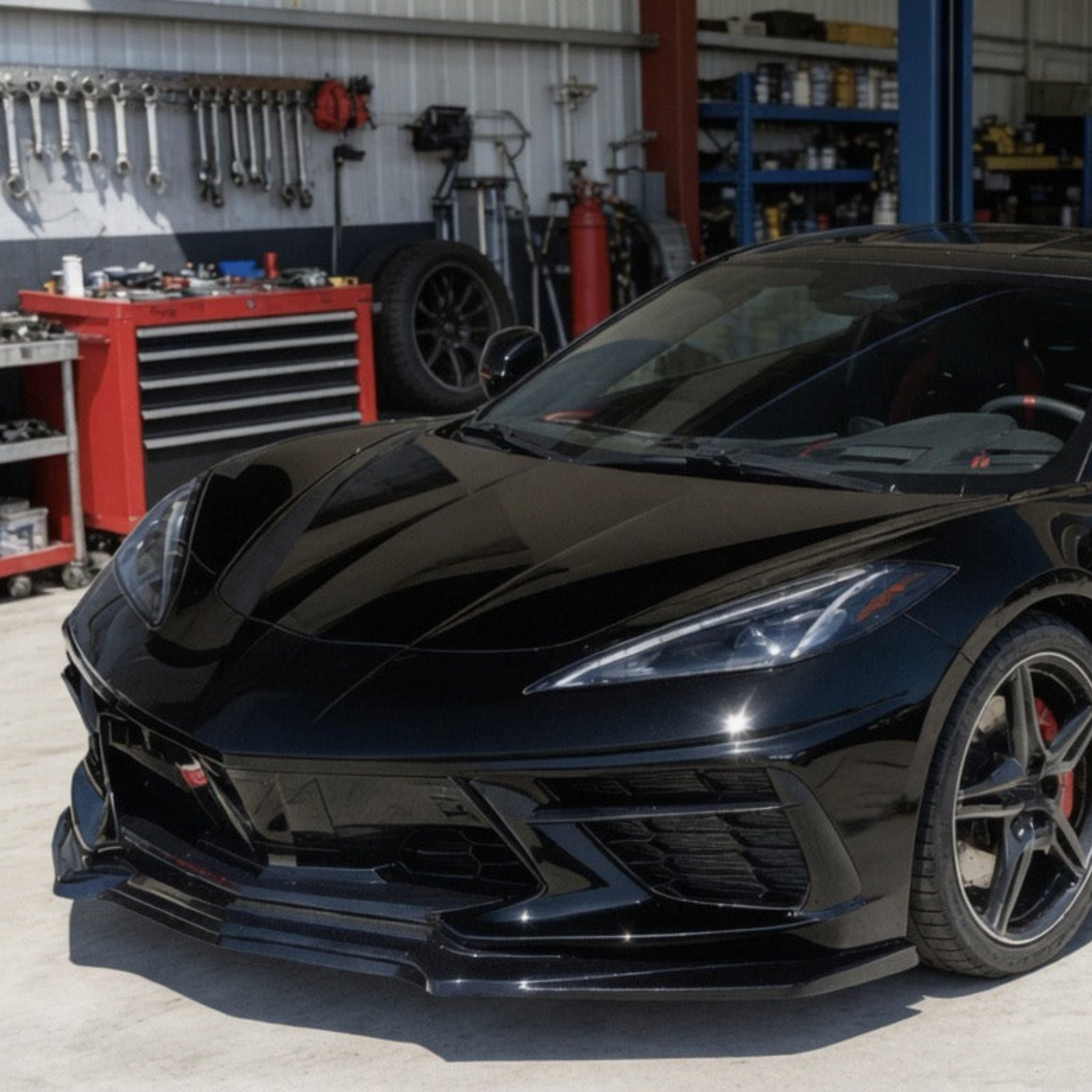 Chevrolet Corvette C8 ABS Gloss Black Front Lip