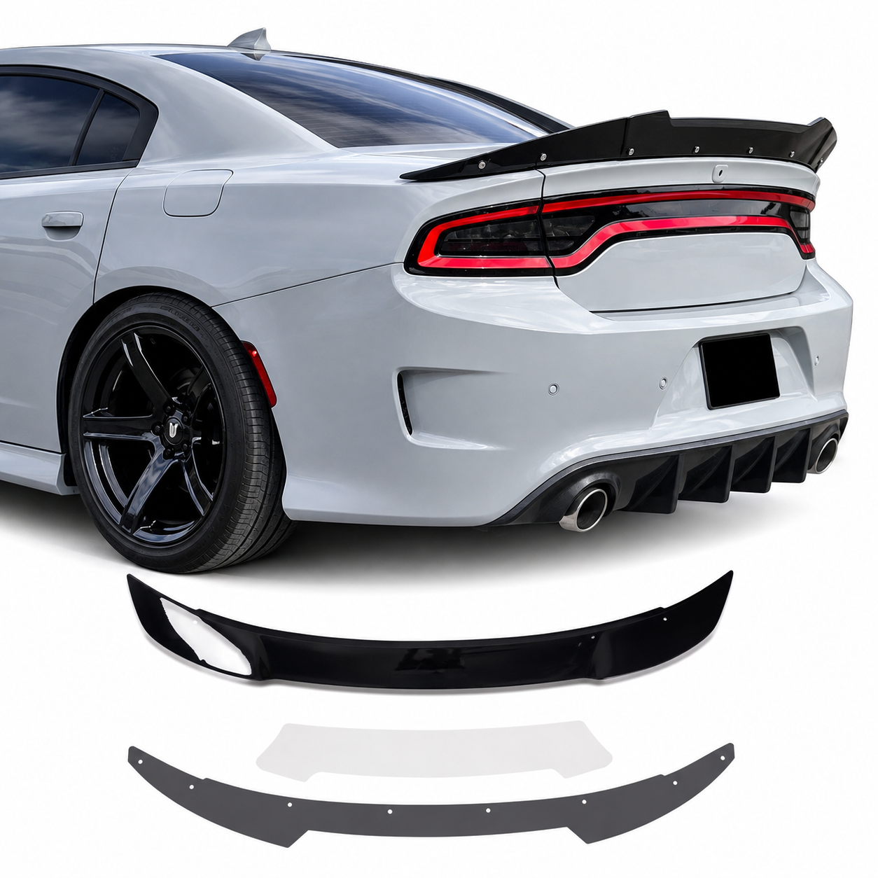 SRT Style ABS Gloss Black Trunk Wing Spoiler – Dodge Charger (2015–2023)