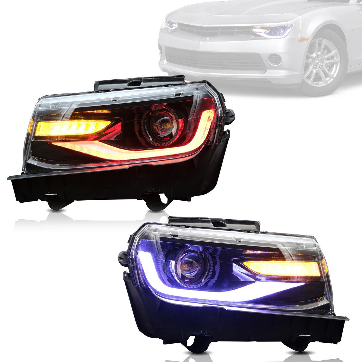 AAD Style RGB LED Headlights – Chevrolet Camaro 2014-2015