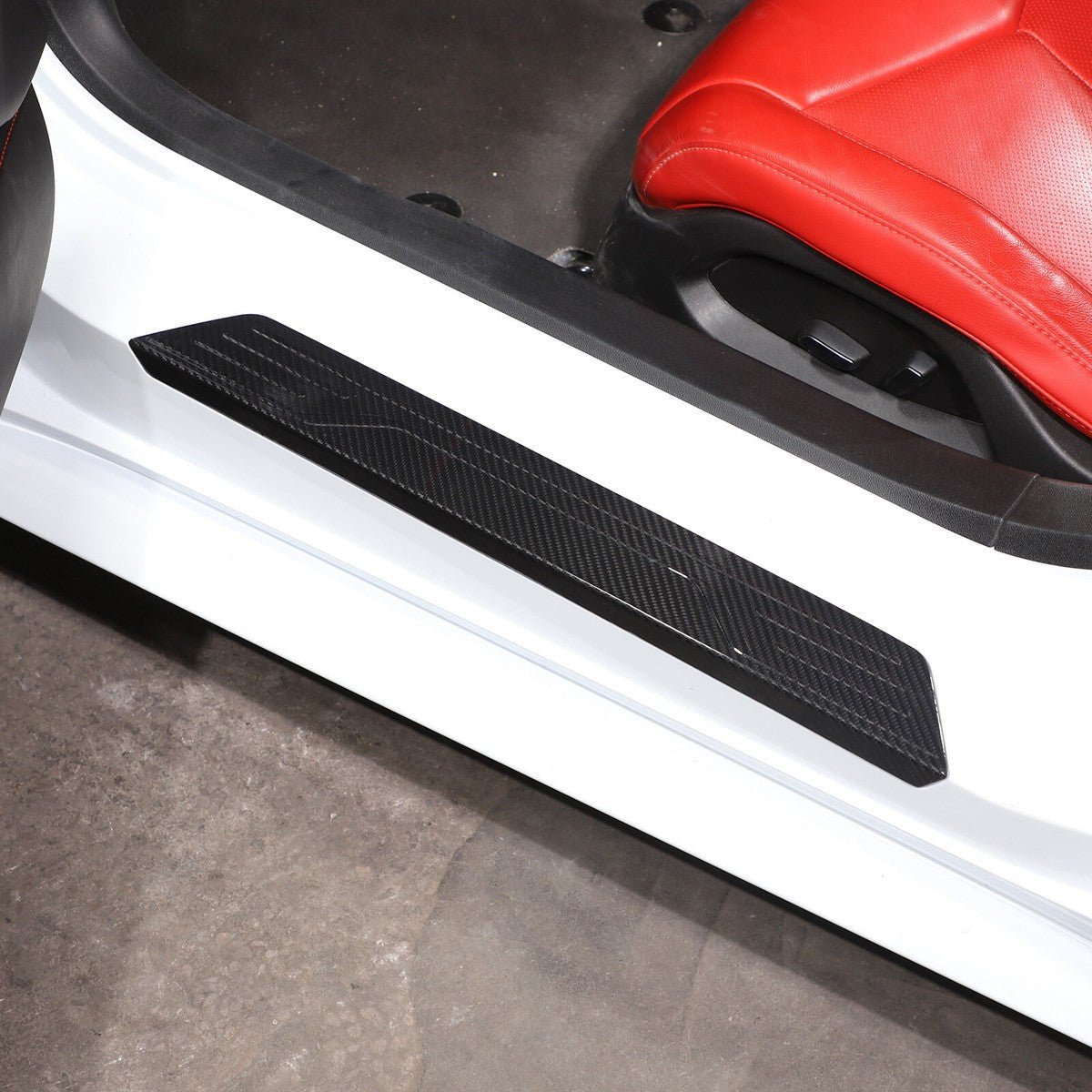 Chevrolet Corvette C8 Carbon Fiber Dashboard Door Sill Covers