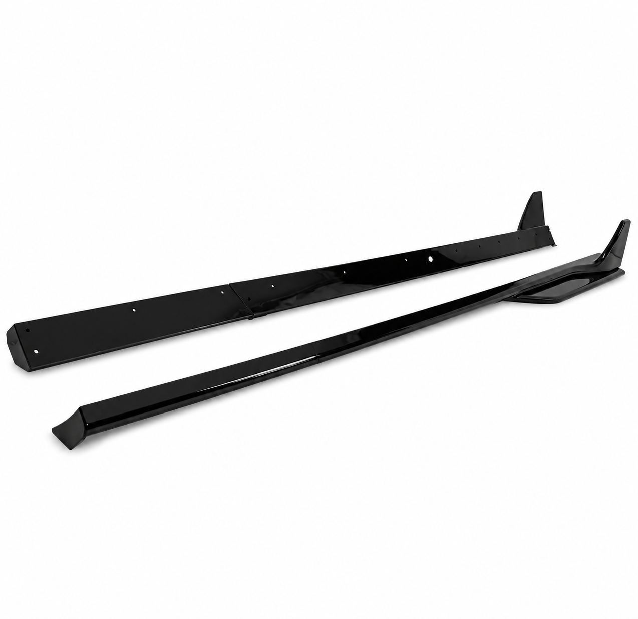 GT500 STYLE GLOSS BLACK SIDE SKIRTS - FORD MUSTANG (2010–2014)