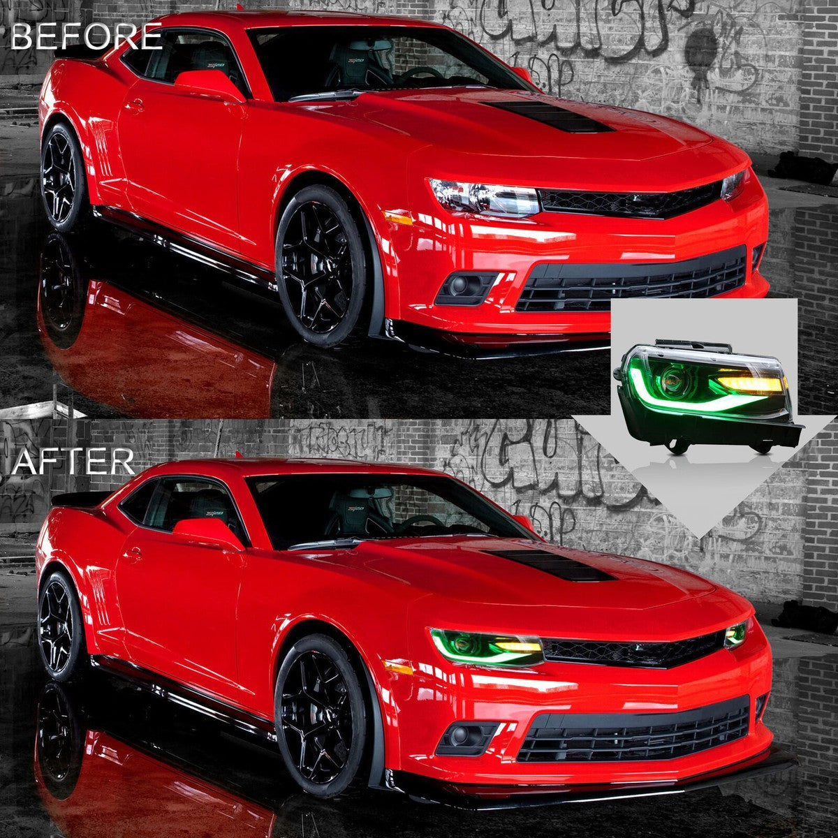 AAD Style RGB LED Headlights – Chevrolet Camaro 2014-2015