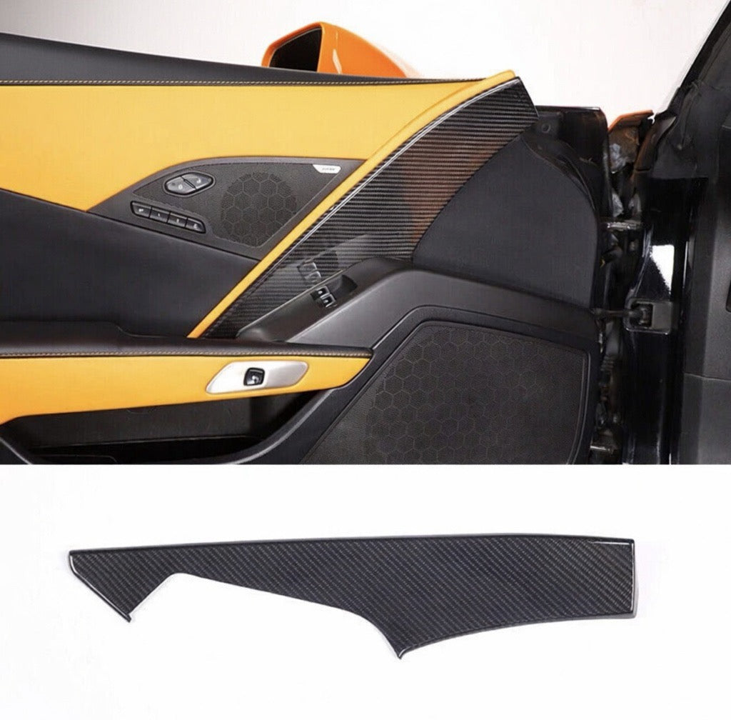 DRY CARBON FIBER DRIVER-SIDE DOOR PANEL TRIM - CHEVROLET CORVETTE C7 (2014–2019)