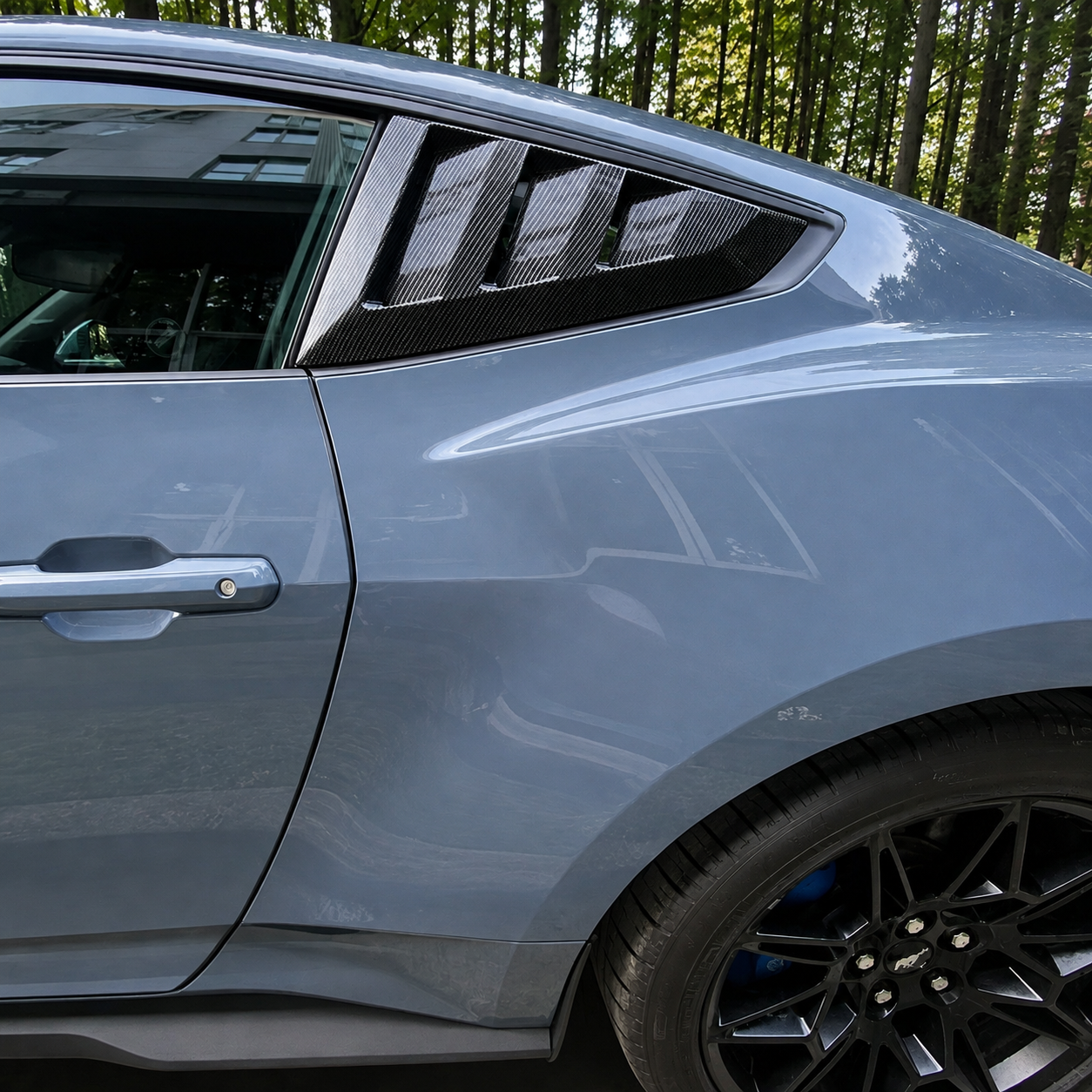 CARBON FIBER SIDE QUARTER WINDOW LOUVER COVERS - FORD MUSTANG S650 (2024+)
