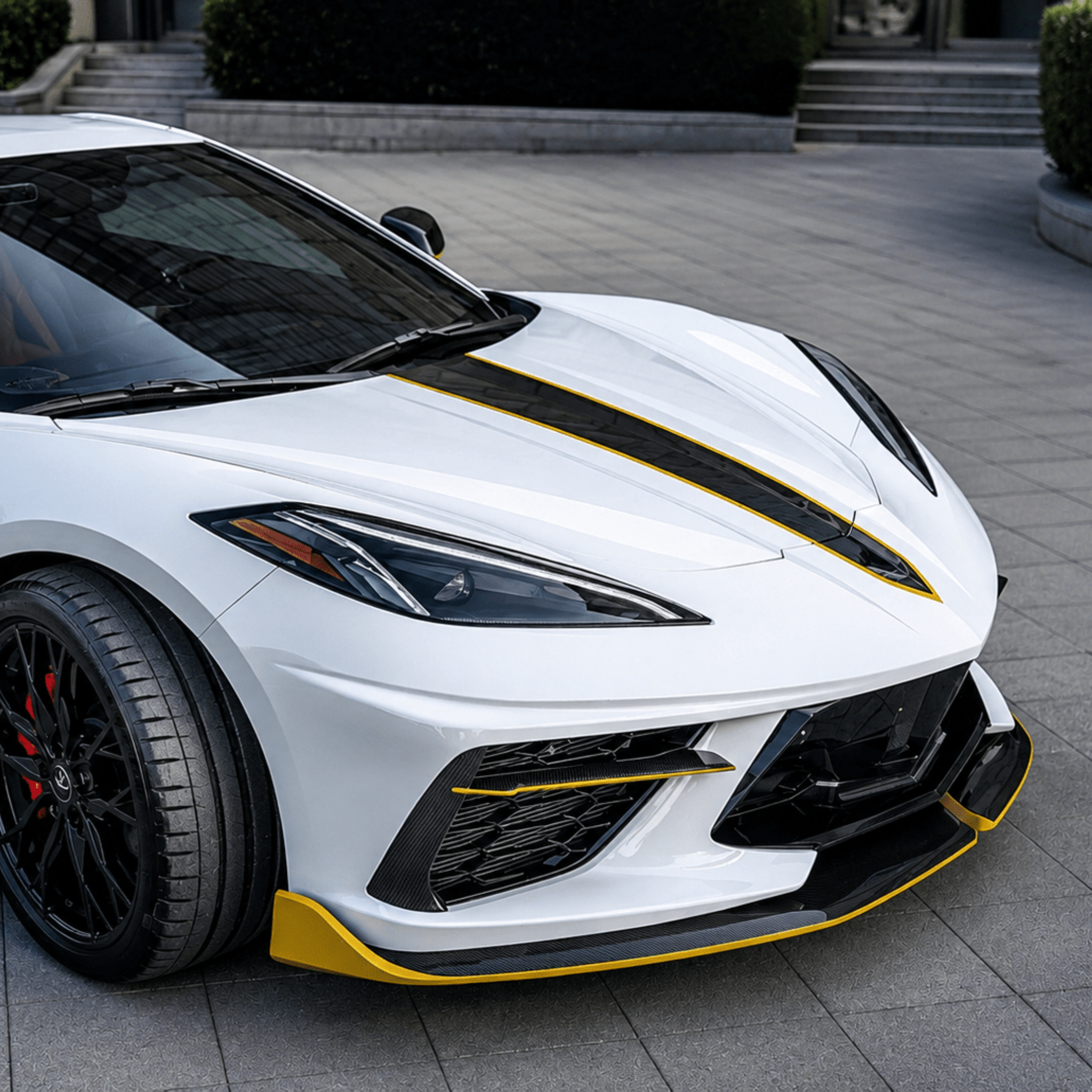 Chevrolet Corvette C8 2-Piece Carbon Fiber Front Lip