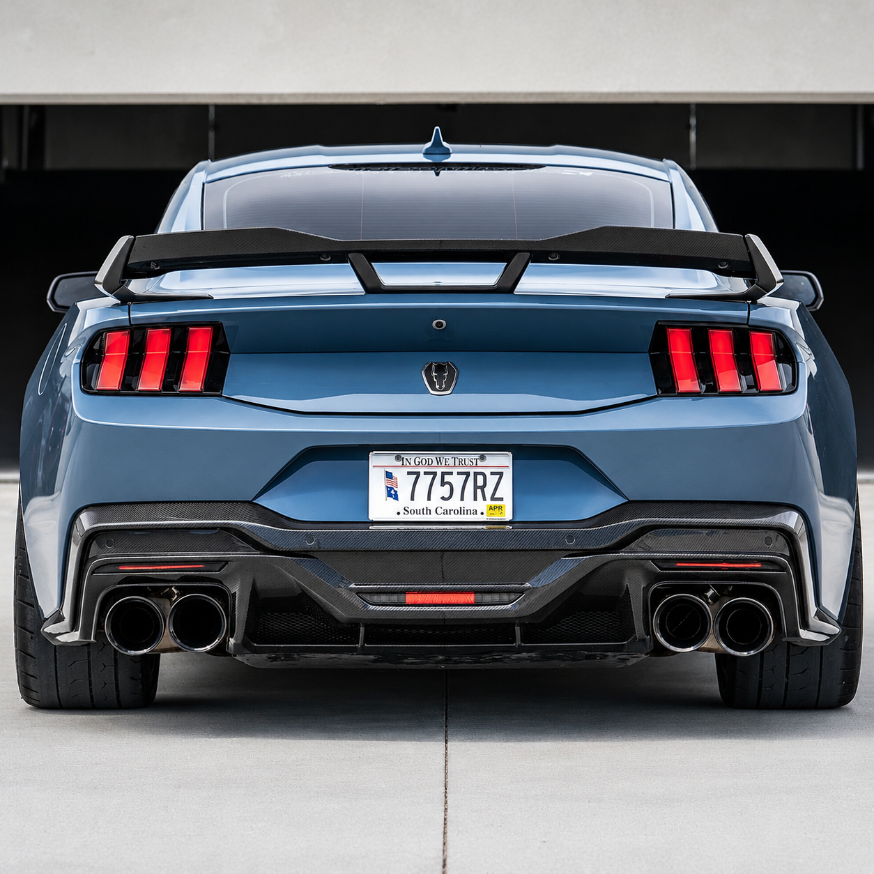 DARK HORSE STYLE GLOSS BLACK REAR TRUNK LID WING SPOILER - FORD MUSTANG (2024+)
