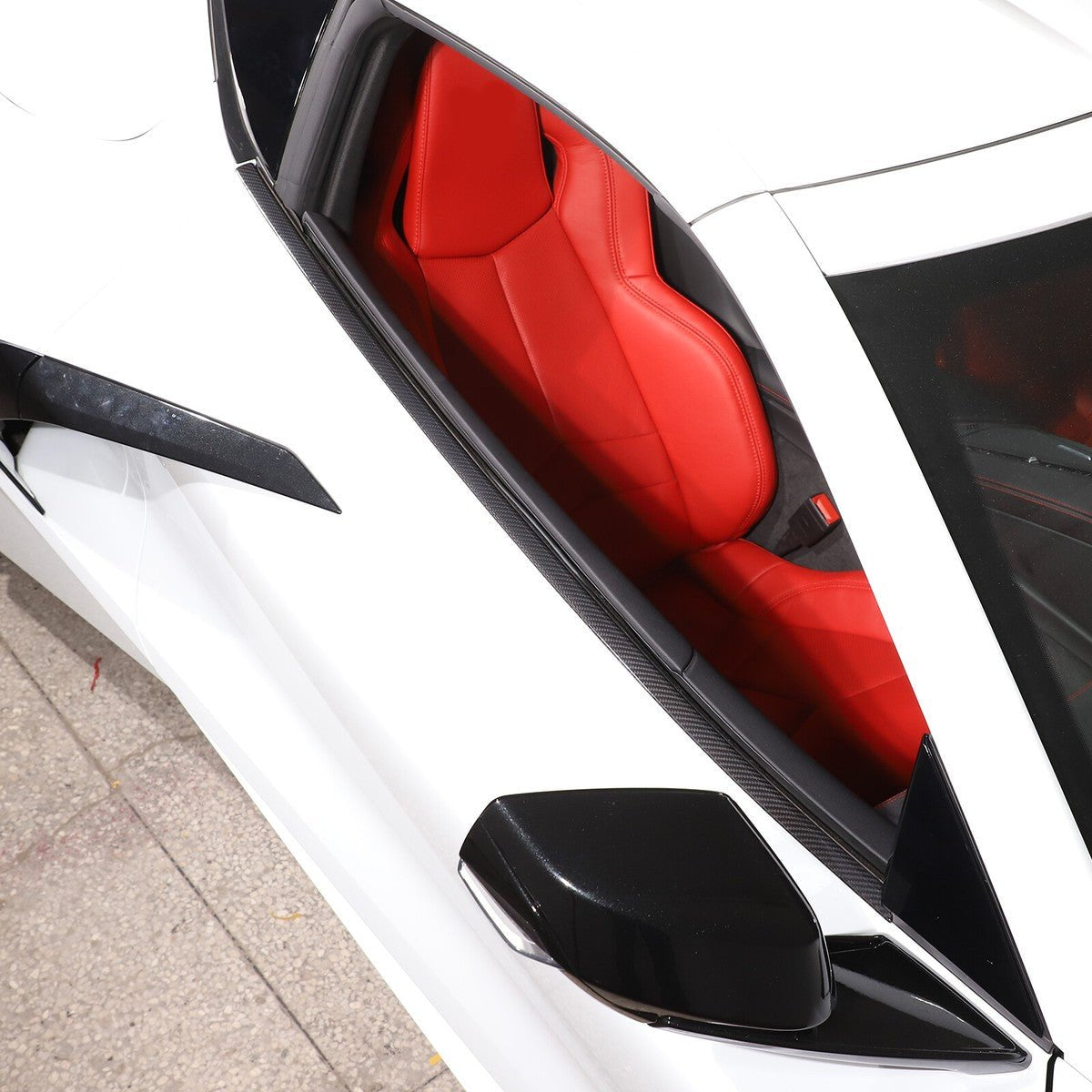 Chevrolet Corvette C8 Carbon Fiber Side Window Sill Trim