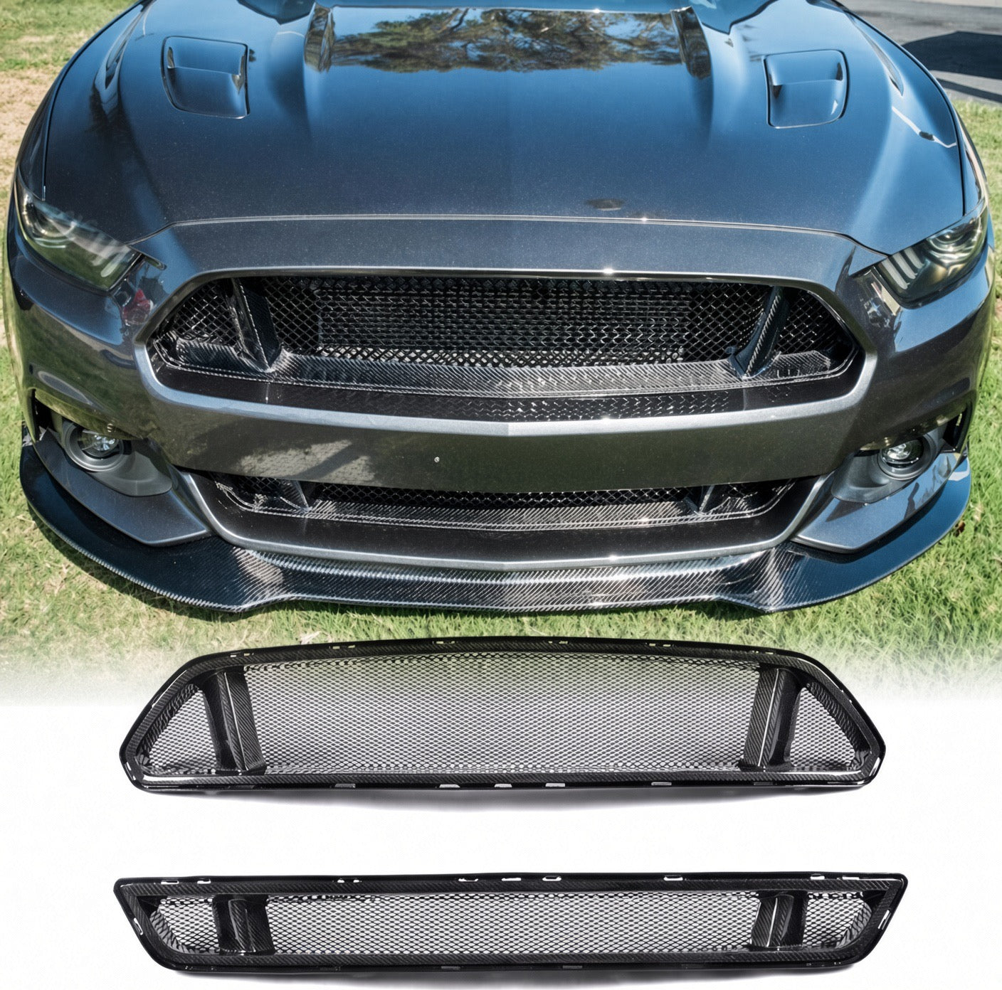 AAD CARBON FIBER FRONT GRILLES - FORD MUSTANG (2015–2017)