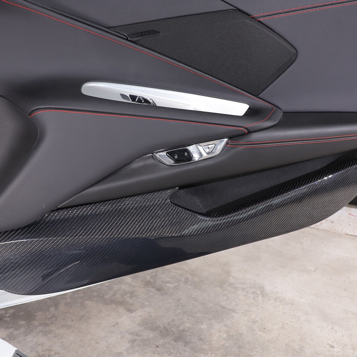 Chevrolet Corvette C8 Carbon Fiber Door Kick Panel Covers