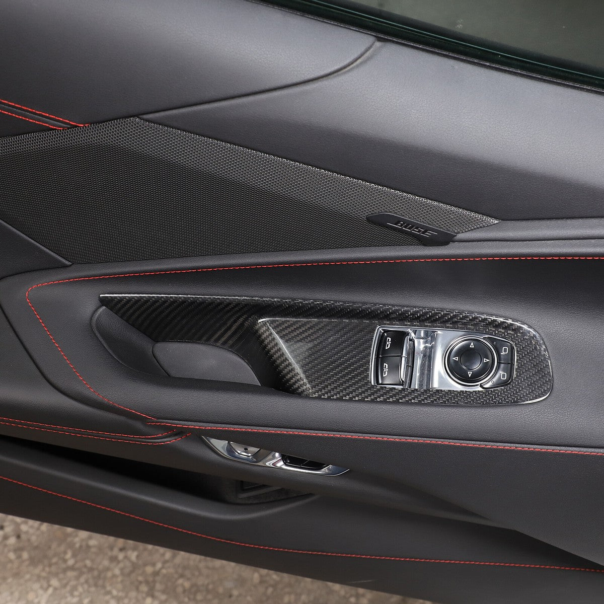 Chevrolet Corvette C8 Carbon Fiber Window Switch Trim Covers