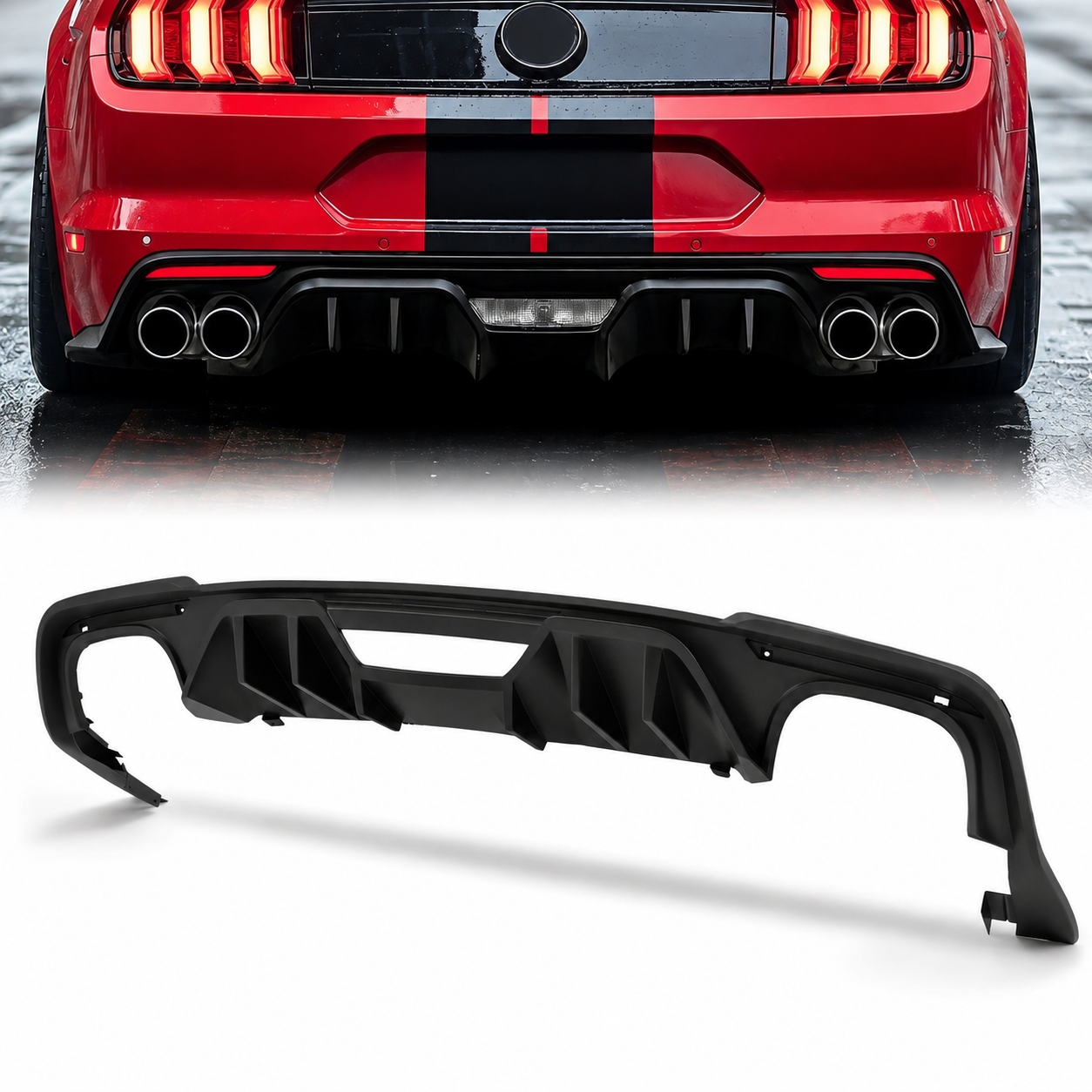 CLASSIC EDITION REAR DIFFUSER - FORD MUSTANG ECOBOOST / GT350 (2018–2023)