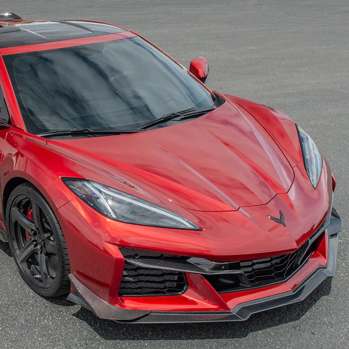 Chevrolet Corvette C8 Z06 & E-Ray Dry Pre-Preg Carbon Fiber Z07 Style Front Splitter and Canards