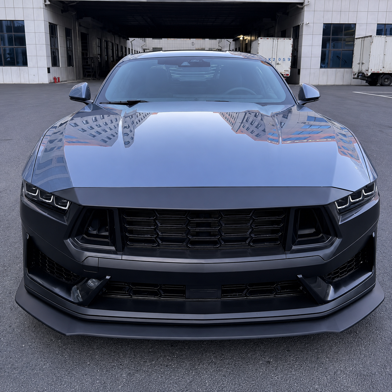 DARK HORSE STYLE FRONT UPPER GRILLE INSERTS - FORD MUSTANG (2024–PRESENT)