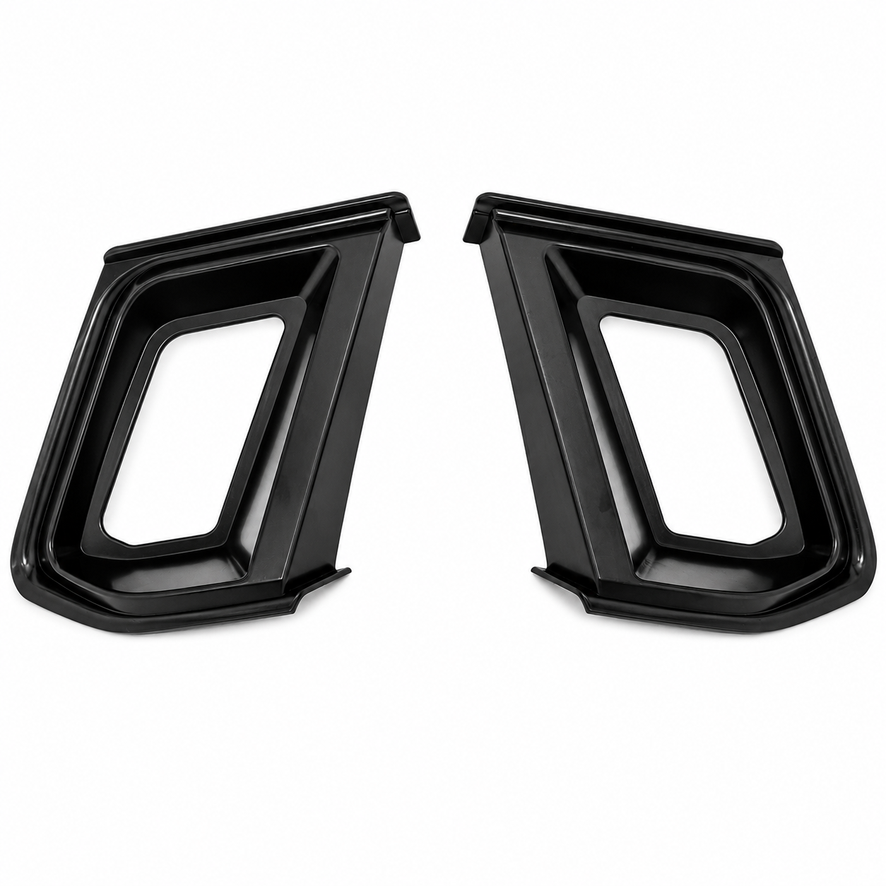 GT STYLE MATTE BLACK FRONT UPPER GRILLE INSERTS - FORD MUSTANG ECOBOOST / GT (2024–2026)