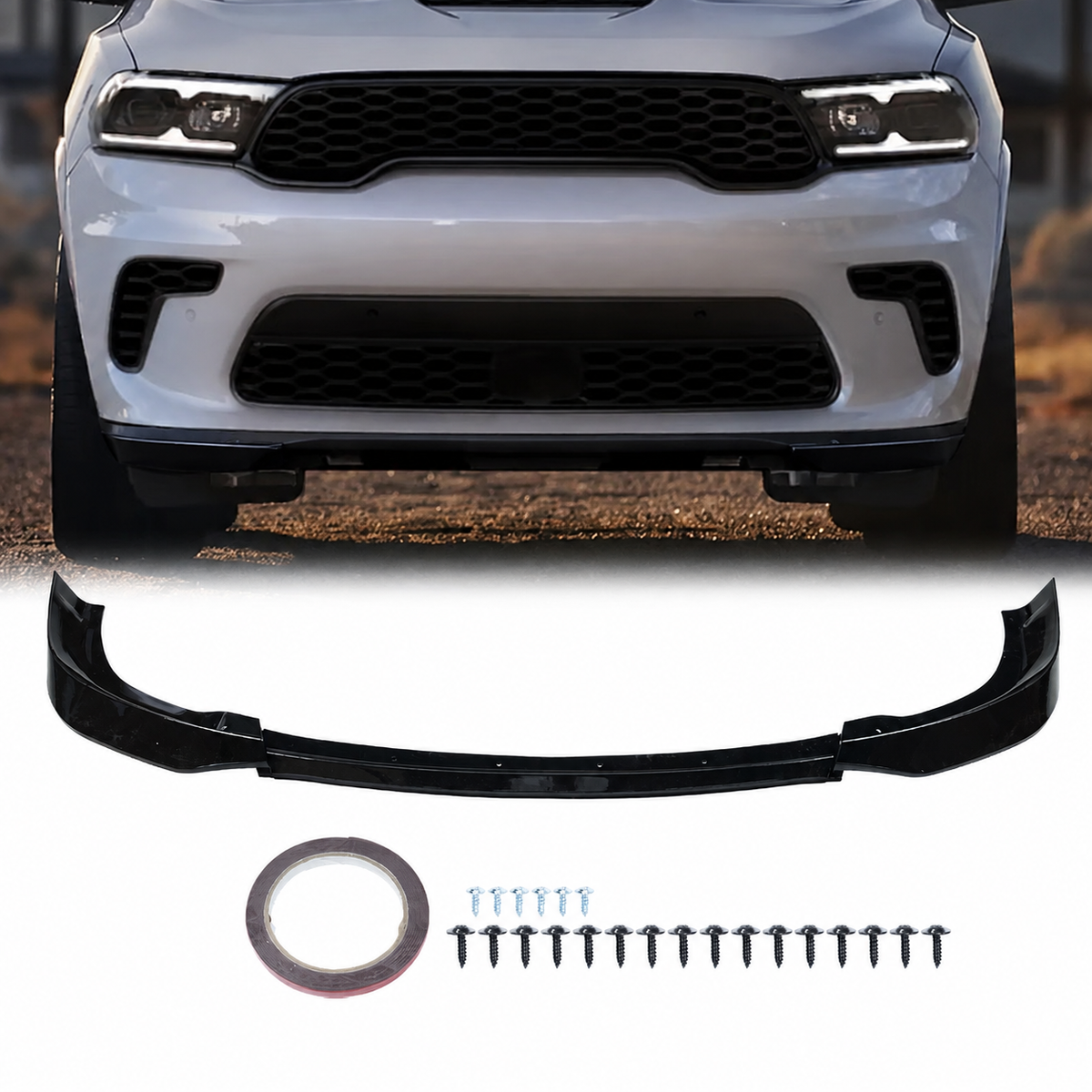 2021–2026 Dodge Durango SXT / GT / R/T / SRT Gloss Black Front Lip