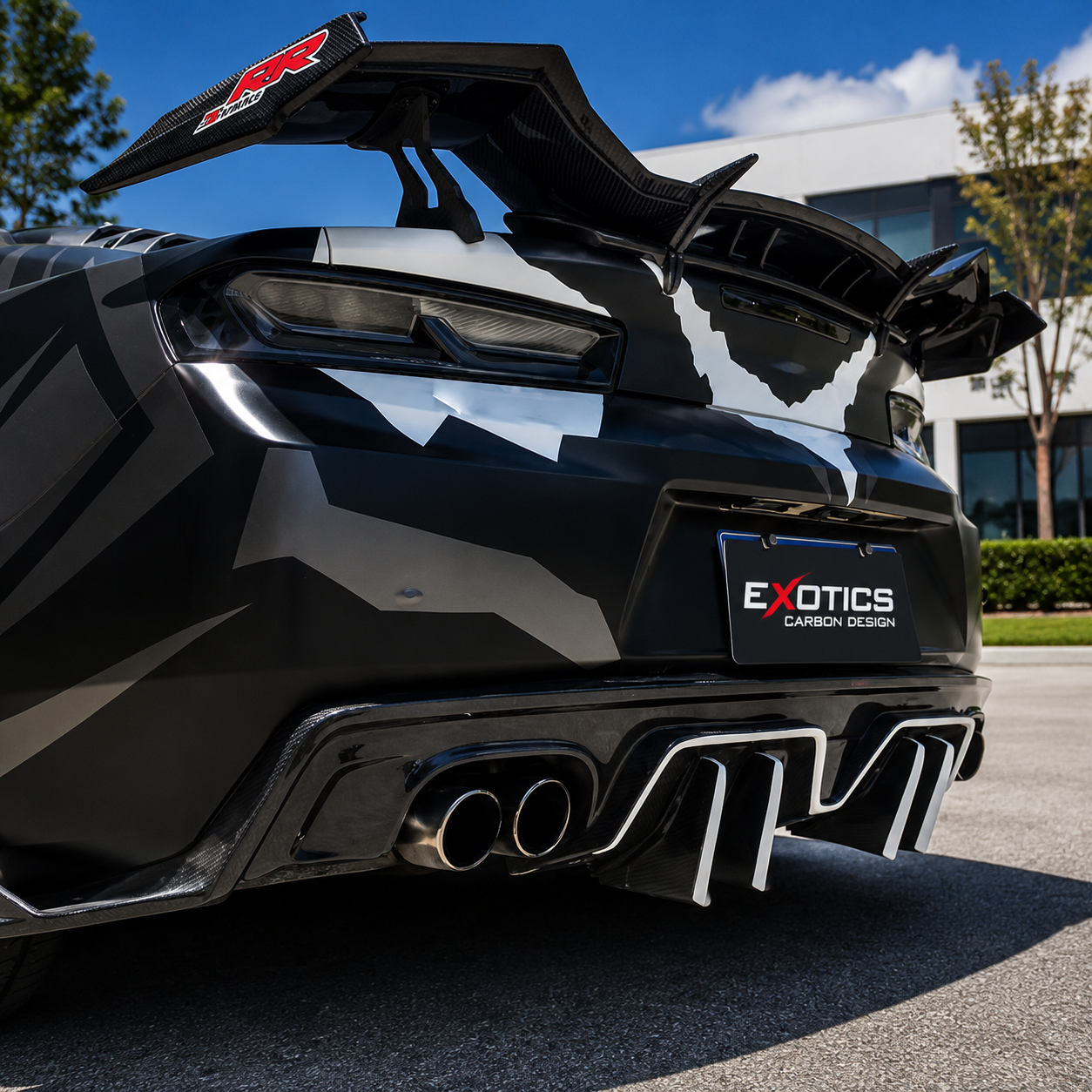 BATMAN STYLE CARBON FIBER REAR WING - CHEVROLET CAMARO SS / RS / ZL1 (2016–2019)