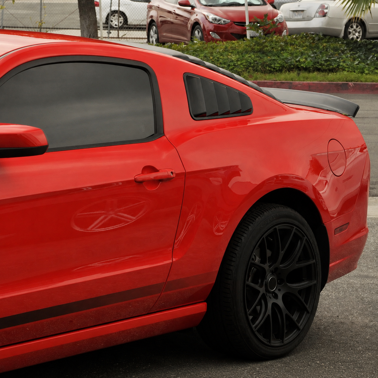 SIDE QUARTER WINDOW LOUVER SUN SHADE COVERS (PAIR) - FORD MUSTANG (2010–2014)