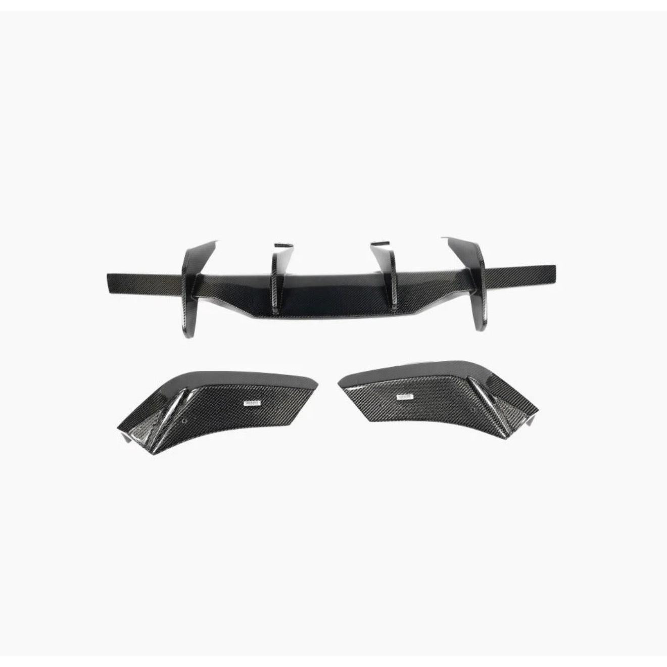 2020–2026 Chevrolet Corvette C8 Carbon Fiber Rear Diffuser with Side Canards