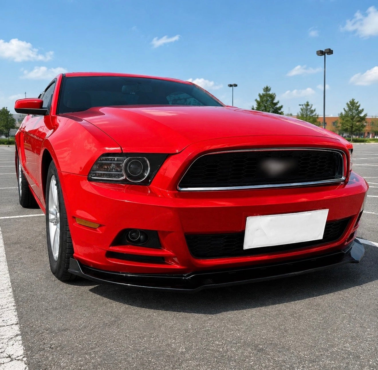 SPEEDFORM GLOSS BLACK FRONT BUMPER SPLITTER LIP SPOILER - FORD MUSTANG (2013–2014)