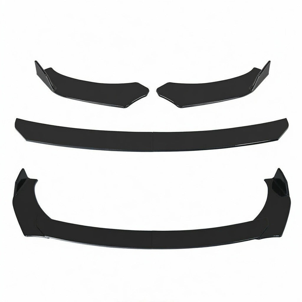 V STYLE GLOSS BLACK FRONT BUMPER LIP SPLITTER - CHEVROLET CAMARO SS / 1LE / ZL1 (2016–2024)