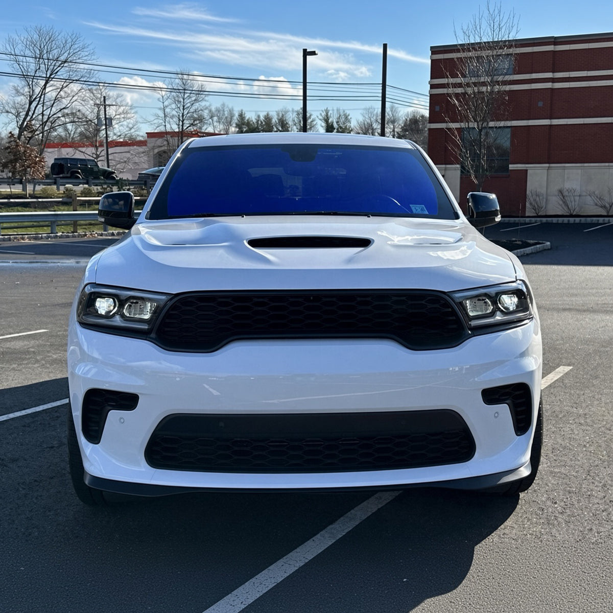 2021–2026 Dodge Durango - Hellcat Style Gloss Black Front Bumper Lip