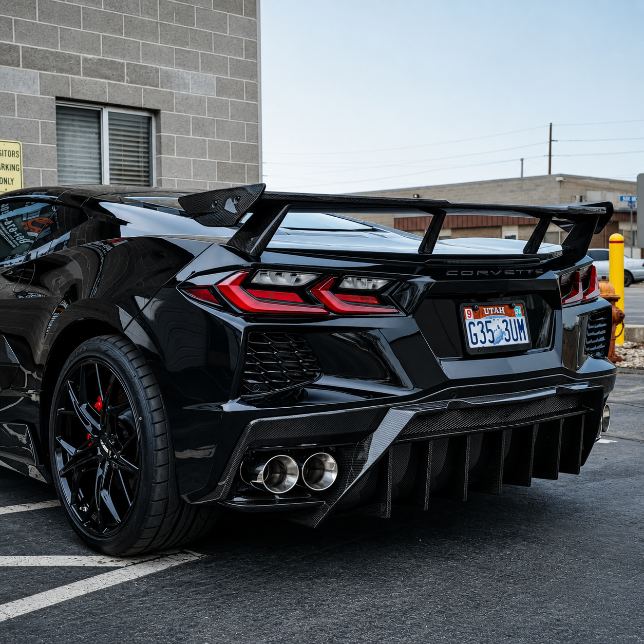 2020–2024 Chevrolet Corvette C8 Stingray 5VM Carbon Fiber Rear Diffuser