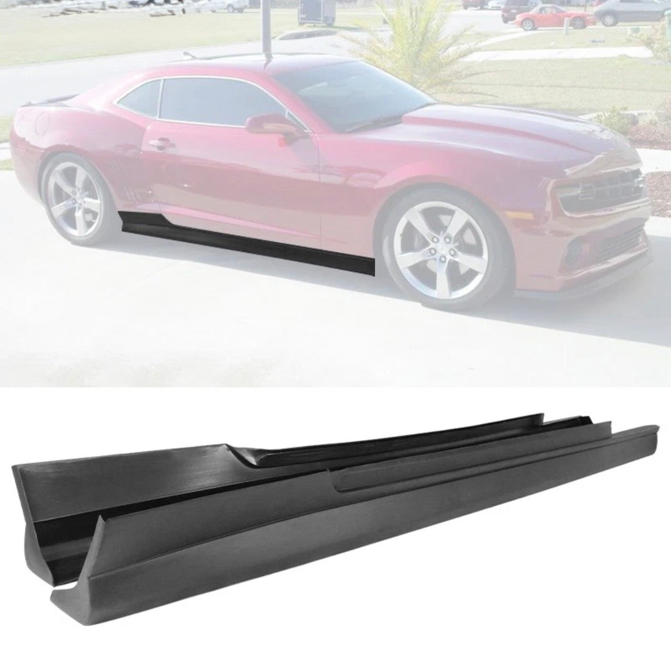 ZL1 STYLE BLACK SIDE SKIRTS - CHEVROLET CAMARO ZL1 (2012–2015)