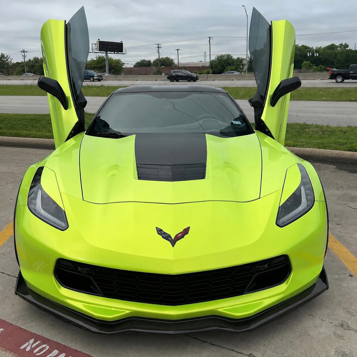 AAD STYLE CARBON FIBER FRONT LIP - CHEVROLET CORVETTE C7 (2014–2019)
