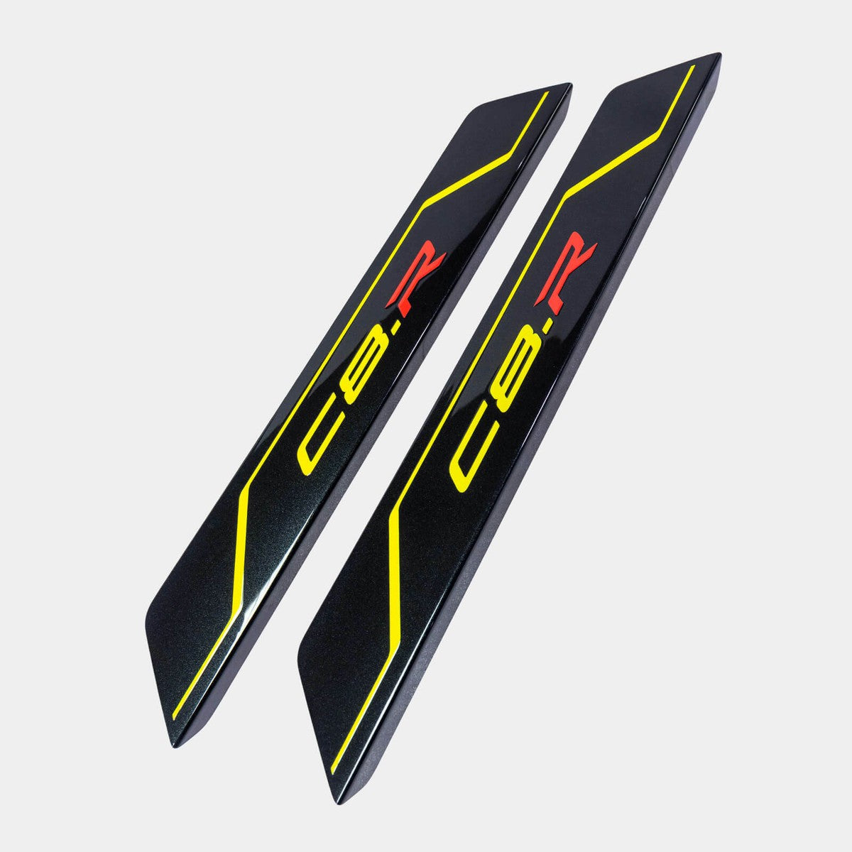 C8R STYLE PAINTED DOOR SILL PLATE COVERS - C8 CORVETTE (2020–2026)